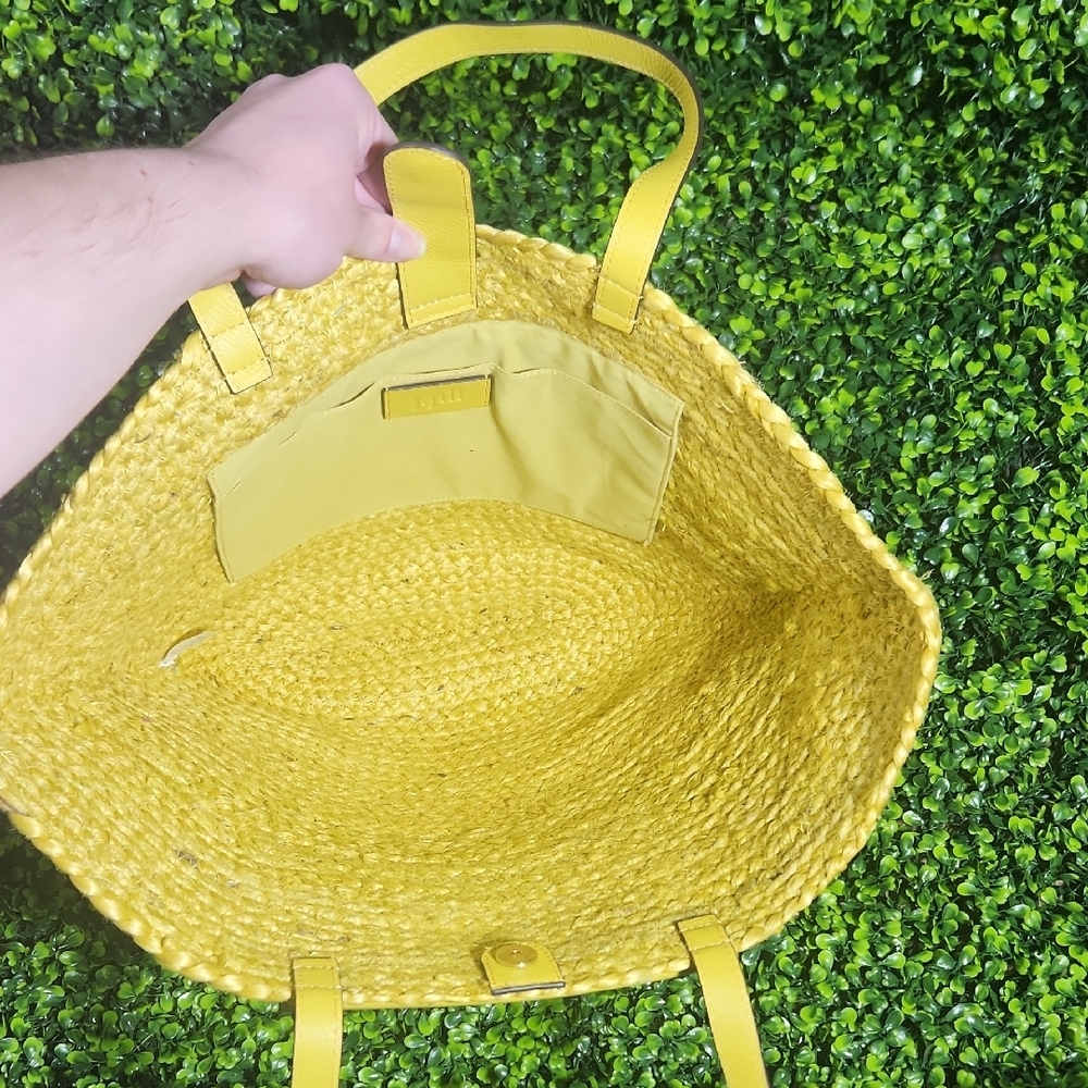 Yellow Woven Tote Bag - Picture 5 of 16